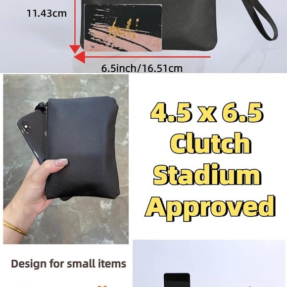 Small Makeup Bag for Purse Mini Cosmetic Pouch Zipper Little Wristlet, Tiny Make - Picture 2 of 8